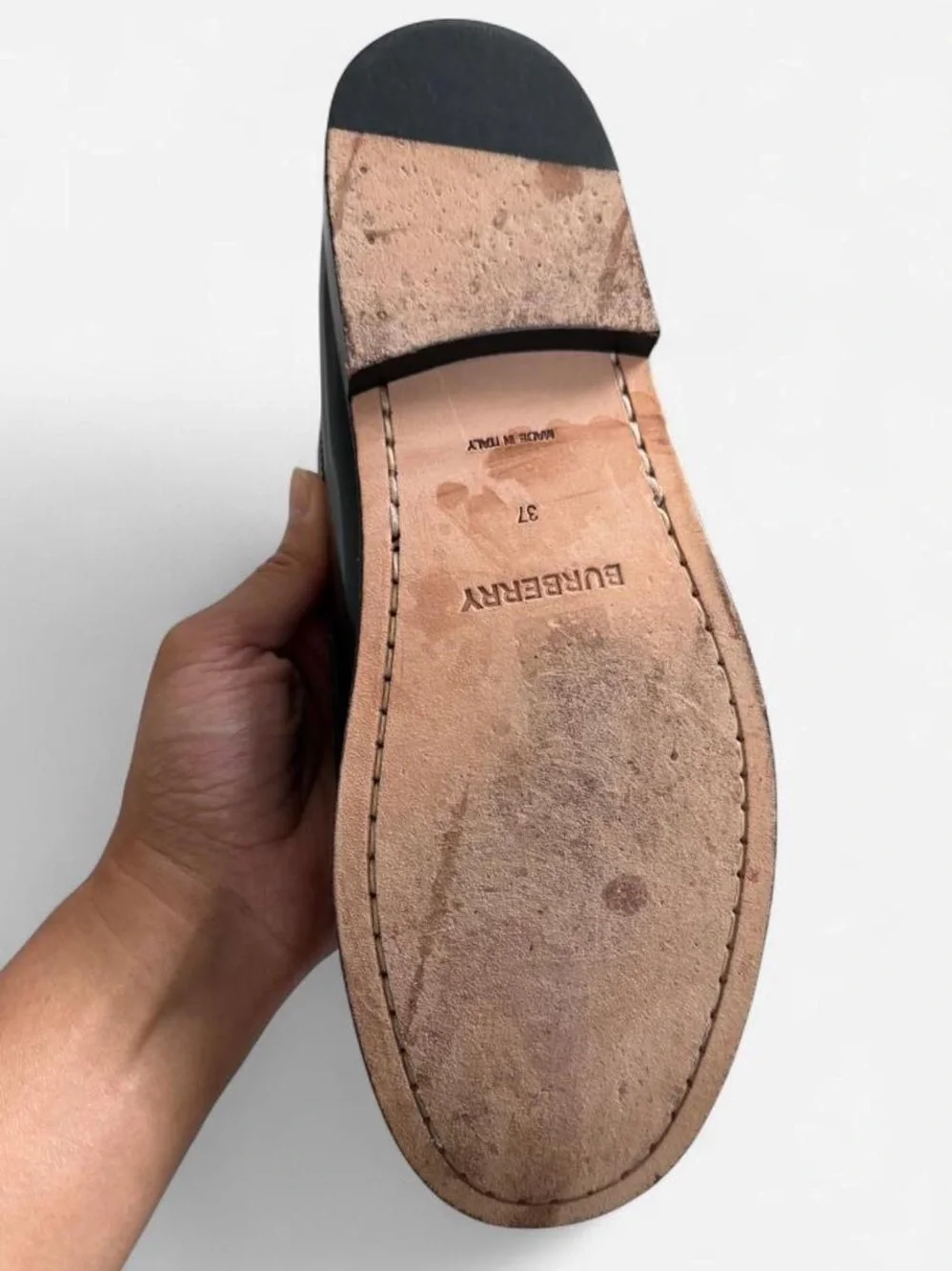 EUC BURBERRY Shane Check Penny Loafers